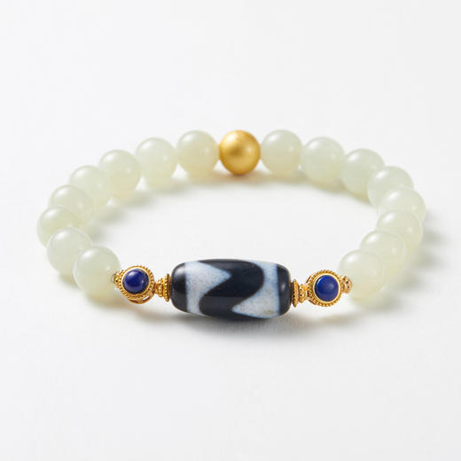 和田玉天珠单圈手串 商品图1