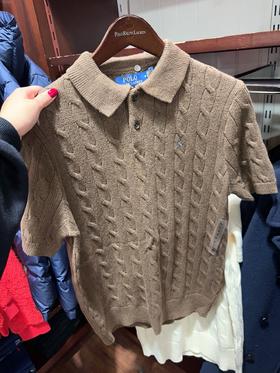 到手价1299元 Polo Ralph Lauren拉夫劳伦男款短袖Polo款麻花 美国代购，无中文标签，介意慎拍