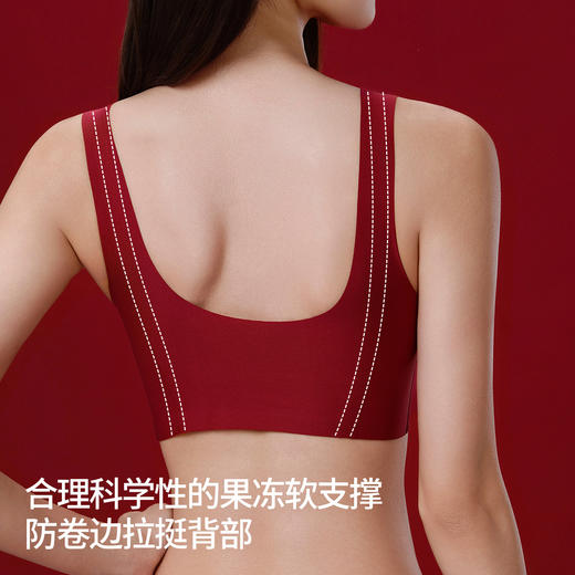 【大红本命年内衣】红色礼盒小胸聚拢显大 无钢圈结婚内衣文胸套装  商品图1