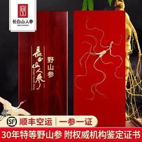 热售【特等野山参木制高档礼盒】长白山人参野山参礼盒高档送礼长辈野山参