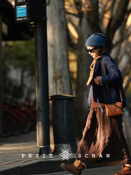 PETIT SCHAN小闪 CLO#971 Snug-Fitting Coat 小袄子 进口双层色织3M黑科技高效暖绒短款棉服外套 商品图2