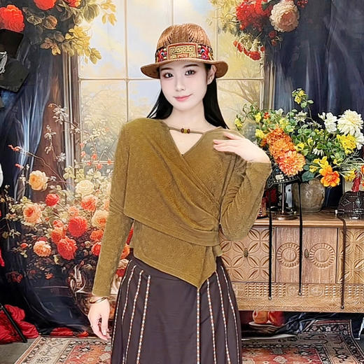 紫汀褶韵民族风修身上衣 | 现货加急发 商品图4