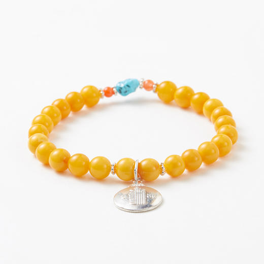 蜜蜡松石单圈手串 商品图1