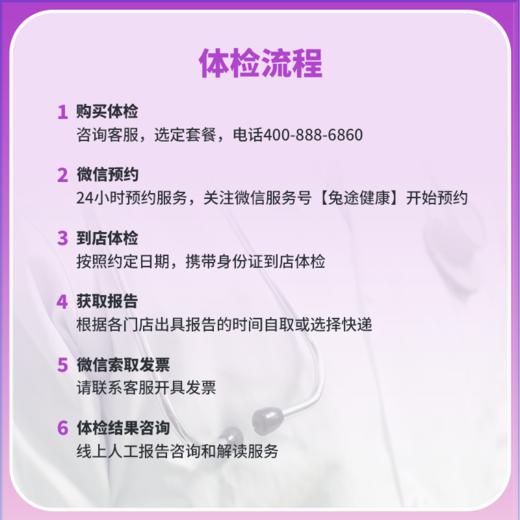 兔途 彩超+生化 无辐射亚健康常规查体D 商品图3