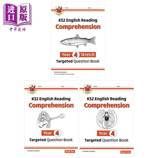【中商原版】英国原版CGP 小学四年级英语阅读理解练习3册KS2 English Year 4 Reading Comprehension Targeted Question Book 商品图0