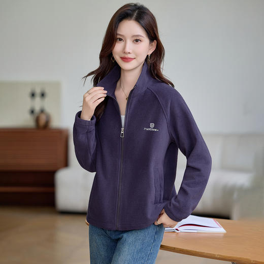 丁摩 摇粒绒外套女新款秋冬季爆款冲锋衣内胆保暖抓绒衣5ZF-7860 商品图2