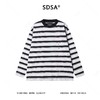 T5042SDSA男士秋冬新款痞帅男装潮牌撞色条纹长袖T恤爱心印花百搭上衣 商品缩略图1