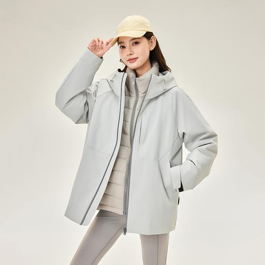 【分销】三合一男女同款羽绒冲锋衣  防水防风透气  防钻绒锁温  户外旅行必备 商品图5