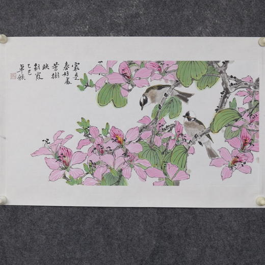卓愿《最是春好处》34.5x69CM 手绘纸本宣纸国画作品 商品图6