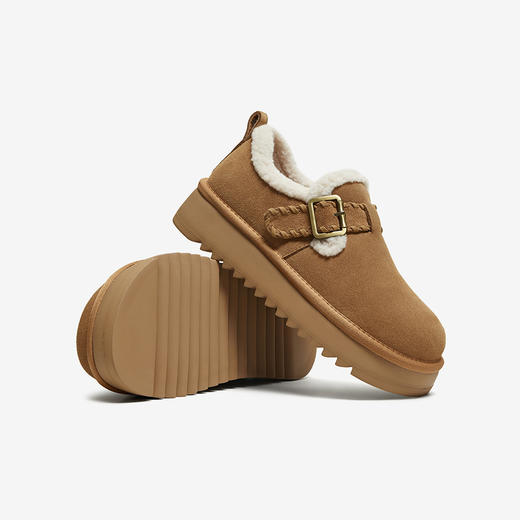 【云粉节】BF楼百思图2025冬季新款真皮厚底毛毛鞋雪地靴加绒保暖棉鞋N8079DM5 吊牌价799.现价400 商品图5