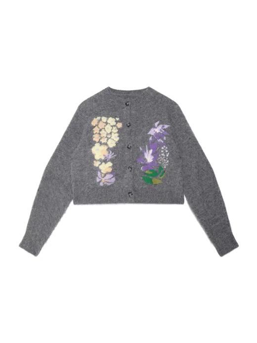 半圆/Q5200901/短款箱圆领宽松印花毛衣 商品图4