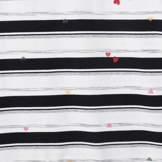 T5042SDSA男士秋冬新款痞帅男装潮牌撞色条纹长袖T恤爱心印花百搭上衣 商品图3