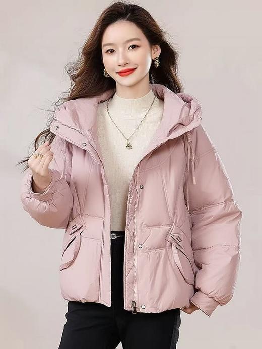 【羽绒服】玛可曼可！9040 50%含绒量 粉色连帽休闲羽绒服-喜出 商品图2