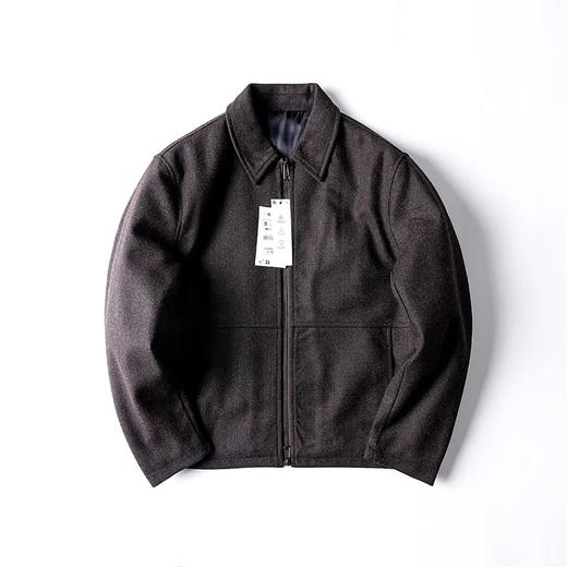 2025秋冬新款男士休闲翻领毛呢呢子夹克冬季短款羊毛外套 商品图5