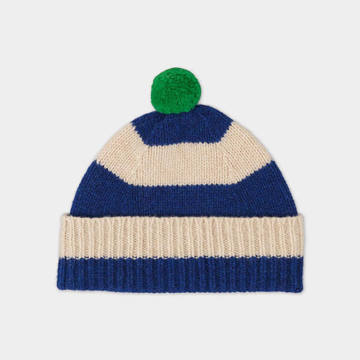 JO GORDON Stripe Pompom Hat 羊羔毛彩色条纹蓬蓬帽 毛线帽 商品图4