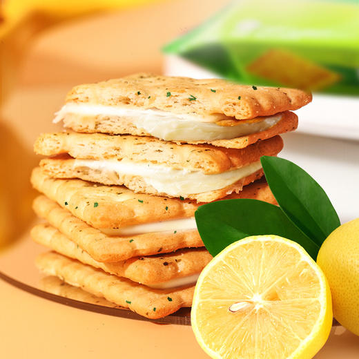 马奇新新 力士柠檬黄油味夹心饼干 190g*2袋 商品图2