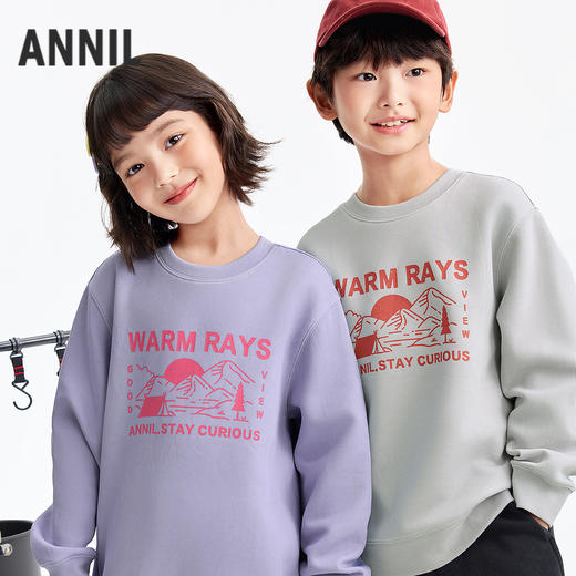 男女童圆领长袖卫衣春季新款安奈儿童装EM611571 商品图1