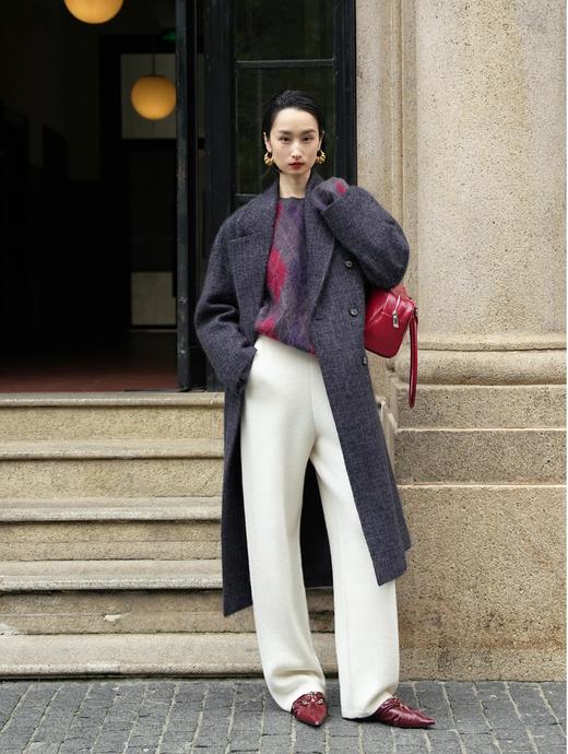 银泰专柜 OURWE【羊毛桑蚕丝云朵裤】羊毛蚕丝阔腿裤 显瘦显高 秋冬必备 商品图0