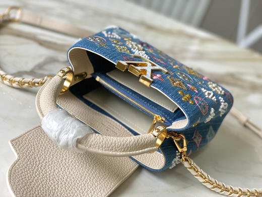 秋冬特惠💰1680 渠道级LV 新品 te级LV 动态芯片 M12947/M48865奶白丹宁花朵刺绣款 商品图4