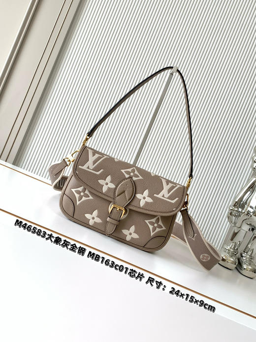 秋冬特惠💰1480 渠道级LV【全钢五金 MB163c01变码芯片】te级LV 全套包装 M46583大象灰 本款Diane手袋 商品图0