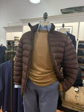 到手价1899元 Polo Ralph Lauren拉夫劳伦男士小马标  基础款百搭 棉服 经典绅士黑色 蒙口同款 美国代购，无中文标签，介意慎拍