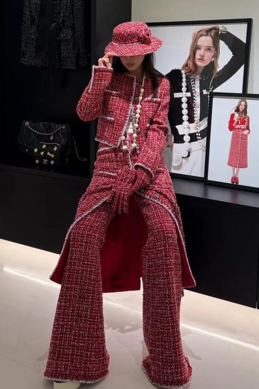 女款格纹长裤 可配套装ho025 商品图2