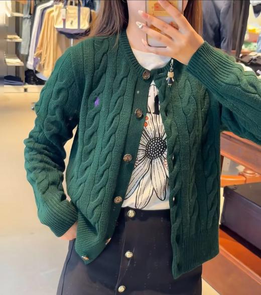 到手价1799元 羊绒10%+羊毛90%开衫 第一次参与黑五价 Polo Ralph Lauren拉夫劳伦女士羊毛针织开衫  美国代购，无中文标签，介意慎拍 商品图8