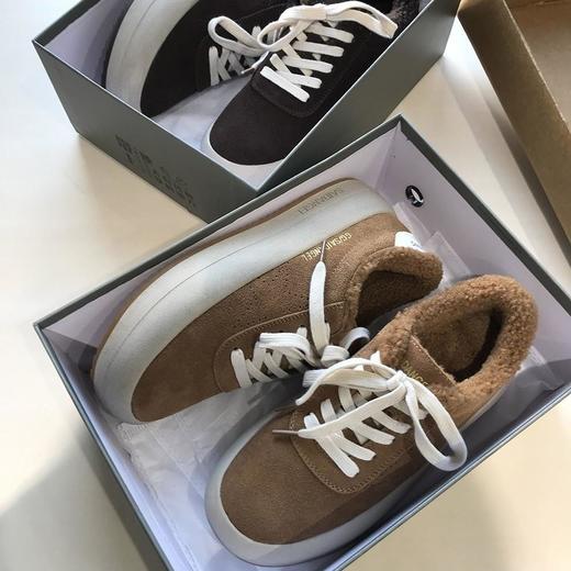 时髦人的加绒保暖休闲鞋~复古高端色系牛皮拼接面包鞋25女冬新款！ 商品图1