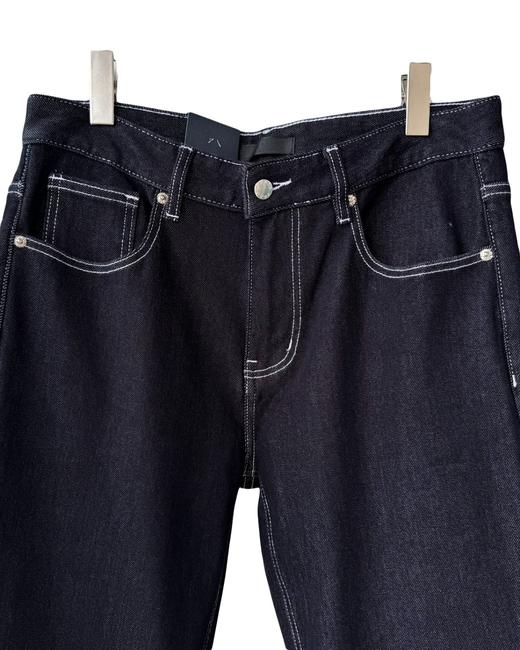 男款明线小直筒牛仔裤长裤he020 商品图2