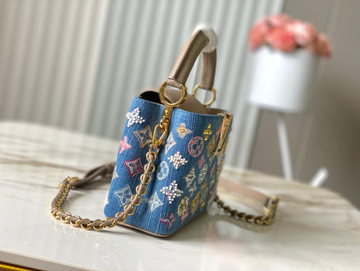 秋冬特惠💰1680 渠道级LV 新品 te级LV 动态芯片 M12947/M48865淡咖丹宁花朵刺绣款 商品图1