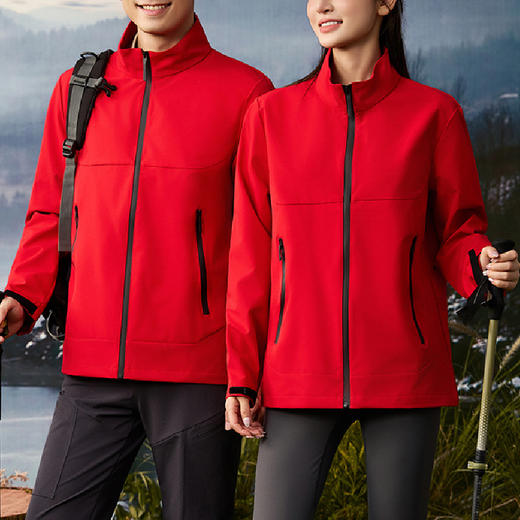 跃牌【跃LEAP-ACTIVE】新款立领软壳单层夹克冲锋衣薄款透气通勤运动跑步外套S800 商品图0