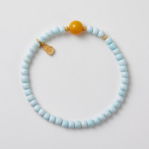 松石蜜蜡单圈手链 商品图0