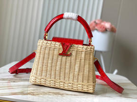 秋冬特惠💰1700 渠道级LV 新品 te级LV 动态芯片 N85520/M48865红鳄鱼竹篮 本款Capucines手袋