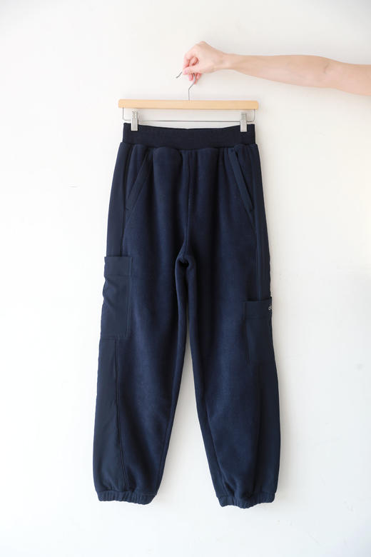 降落伞工装裤，瑜伽训练长裤。侧边小标松紧腰加绒卫裤C112458 商品图7