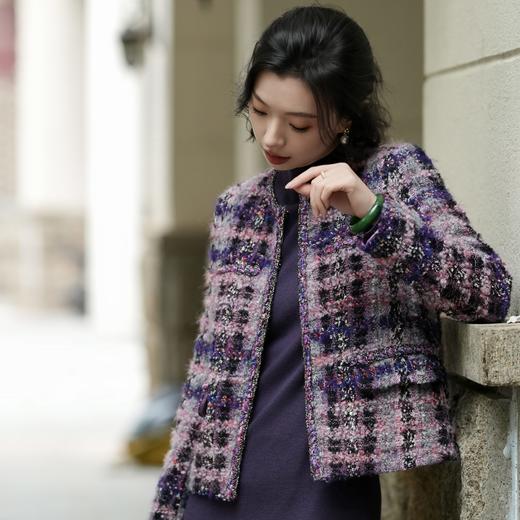 西子/【蒙娜丽莎】进口SCOP羊毛混纺粗花呢小香风外套/WTTJ0729 商品图2