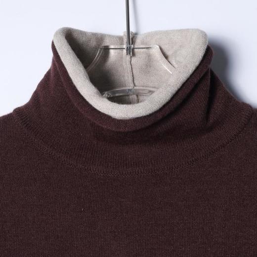 51181SDSA男士秋冬新款痞帅男装潮牌撞色立领毛衣百搭时尚简约针织衫 商品图1