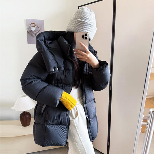 下单3-5天发货！HYC 冰淇淋云朵泡芙羽绒服 短款连帽/中长款连帽  90白鸭绒    显瘦保暖 充绒厚实如泡芙一样蓬松柔软 商品图8