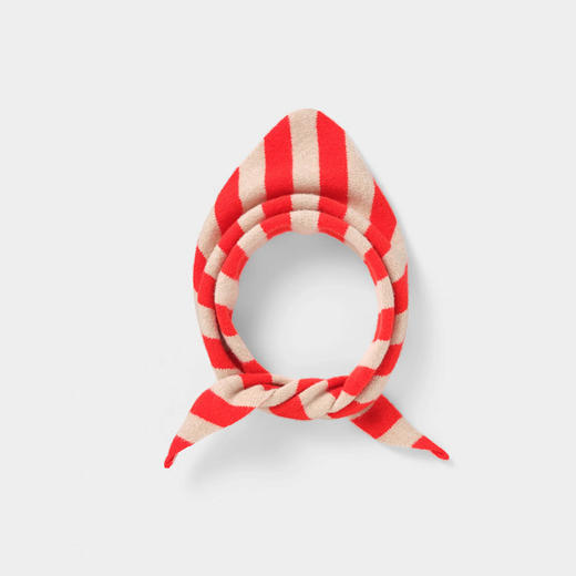 JO GORDON Wide Stripe Triangle 羊羔毛彩色宽条纹三角围巾 商品图1