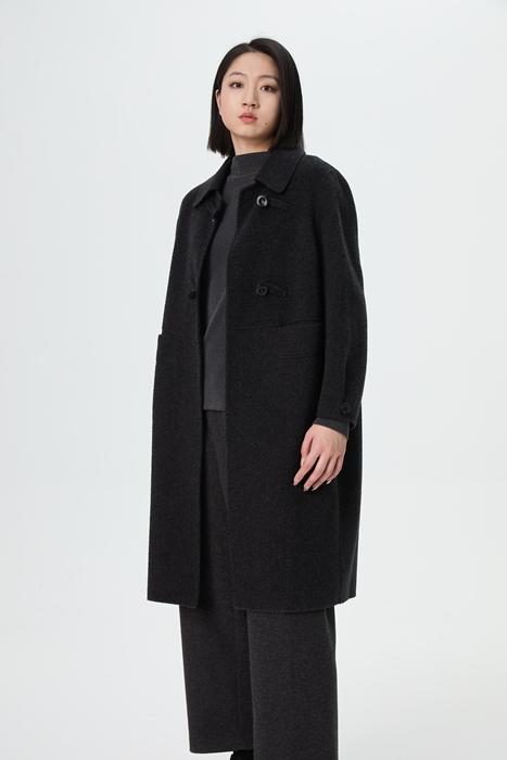 水淼2025冬新款气质休闲双面呢大衣1742 商品图0