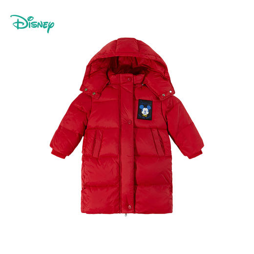 迪士尼男童大红过年款保暖中长款羽绒服XD4DS128 商品图7