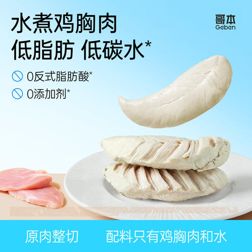 哥本水煮鸡胸肉 国标2倍高蛋白！低脂！低碳！鲜嫩鸡小胸肉原肉整切 0额外添加剂 每袋35g 商品图0