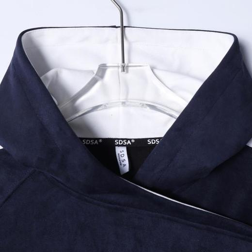 WY1434SDSA男士秋冬新款痞帅男装韩版植绒撞色连帽卫衣百搭时尚套头上衣 商品图2