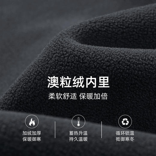 【加绒】秋冬新款羊毛亨利领卫衣柔软奥粒绒T恤男加绒休闲保暖套头圆领男士卫衣 商品图1