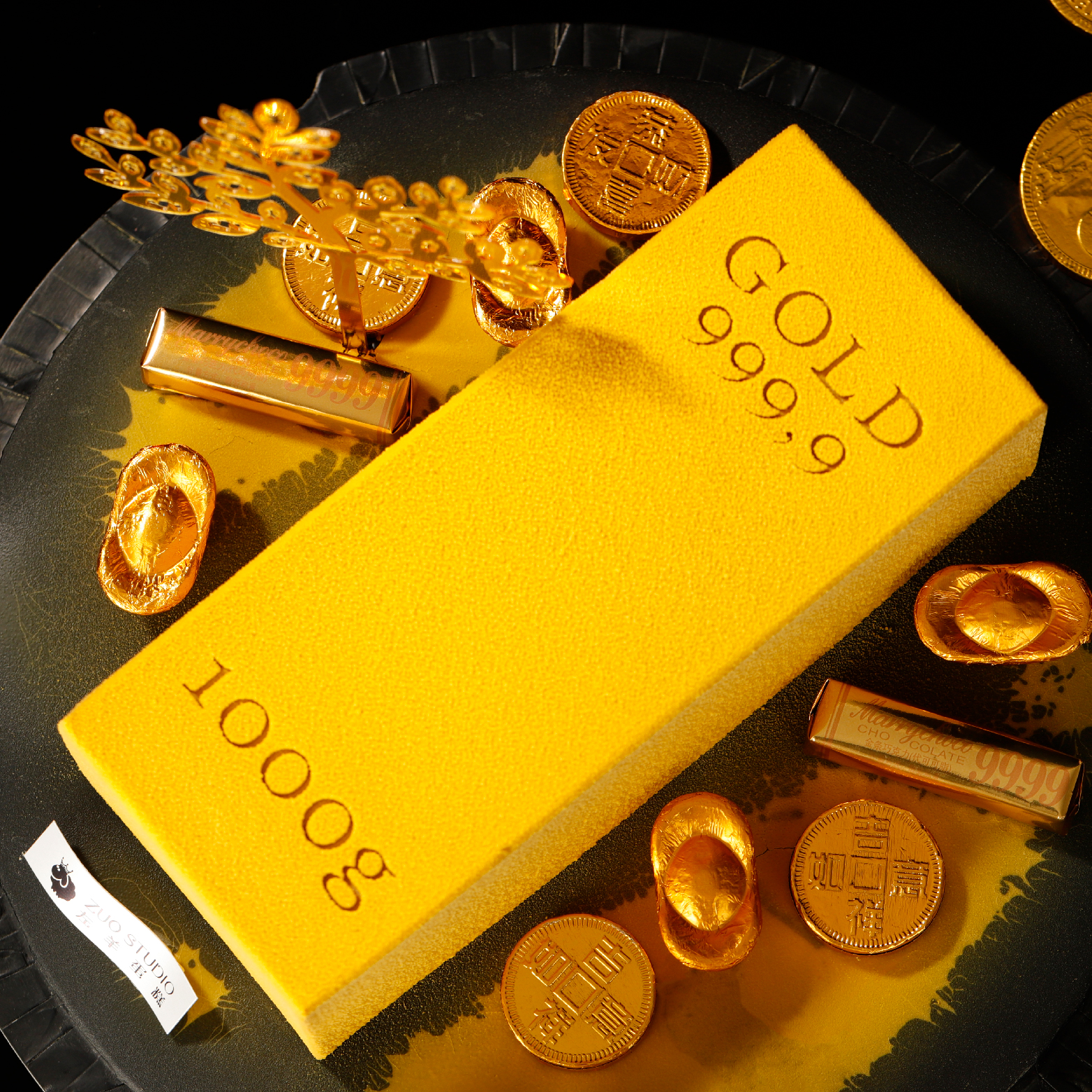 金砖慕斯【黄金万两】巧克力慕斯开心果慕斯草莓分享夹心口味 | 左羊