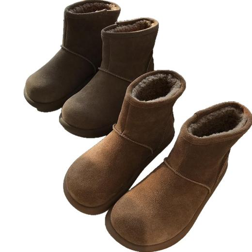 今年实在很火！2025头层磨砂牛皮 大土豆雪地靴加绒羊毛短靴 商品图4