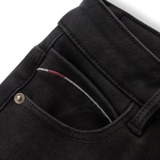 「高货wl」全新升级【铂金会员247/天猫329/差价82】(01214)洛诗琳高腰复合厚绒磨白牛仔裤2025冬季新款显瘦微喇女 商品图3