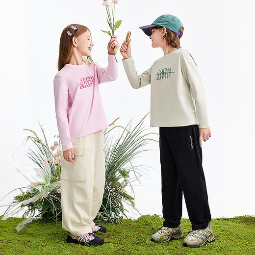 男女童圆领长袖针织衫春季新款安奈儿童装EM611568 商品图5