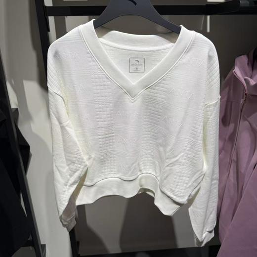 安踏162537714女2025秋季新款时尚休闲百搭宽松套头针织运动卫衣 商品图0