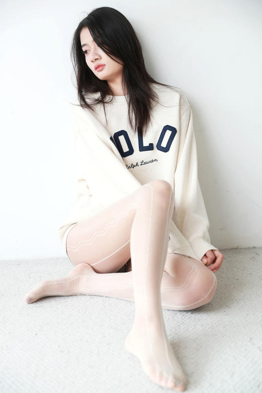 胸口字母刺绣+内里加绒，出口首尔。圆领宽松情侣长袖卫衣C112468 商品图0