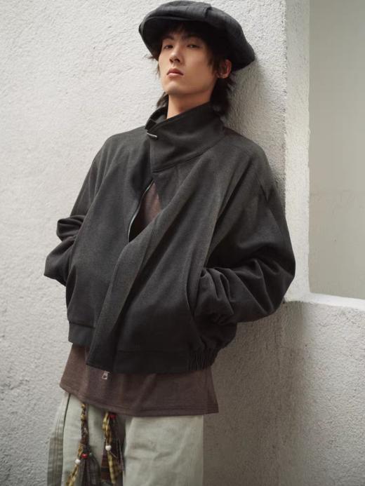 共和GongheRepub/GH24046/「捺」高领毛呢短夹克 商品图4